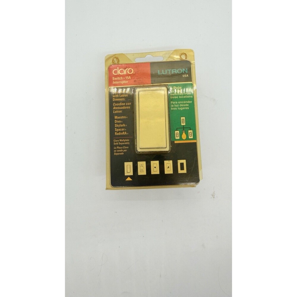 Lutron Claro 15A 4-Way Switch Almond 120-277V Decorator Switch NEW Sealed